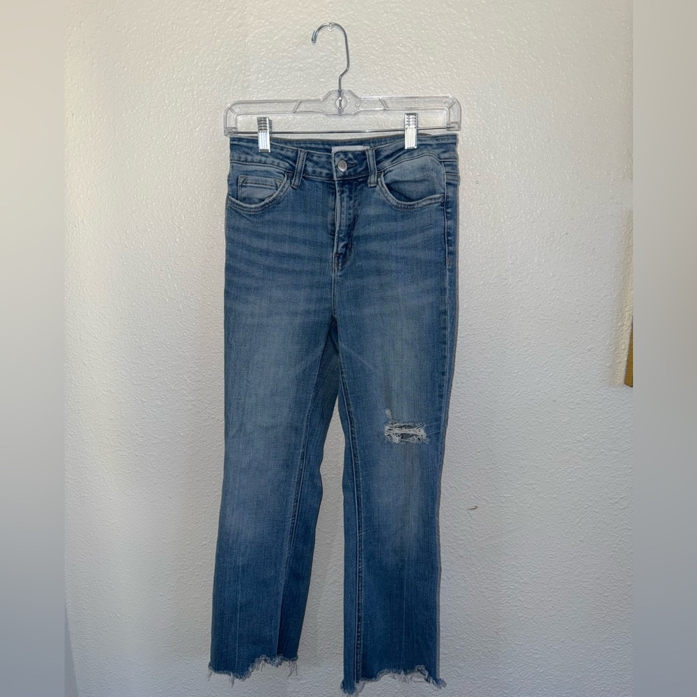 Flying Monkey Distressed Blue Straight Leg Jeans